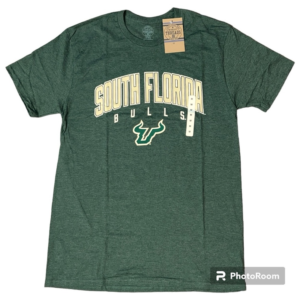 NWT South Florida Bulls Athletic T-Shirt- Heather Green